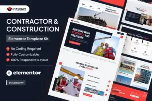 Masonix – Contractor & Construction Elementor Pro Template Kit