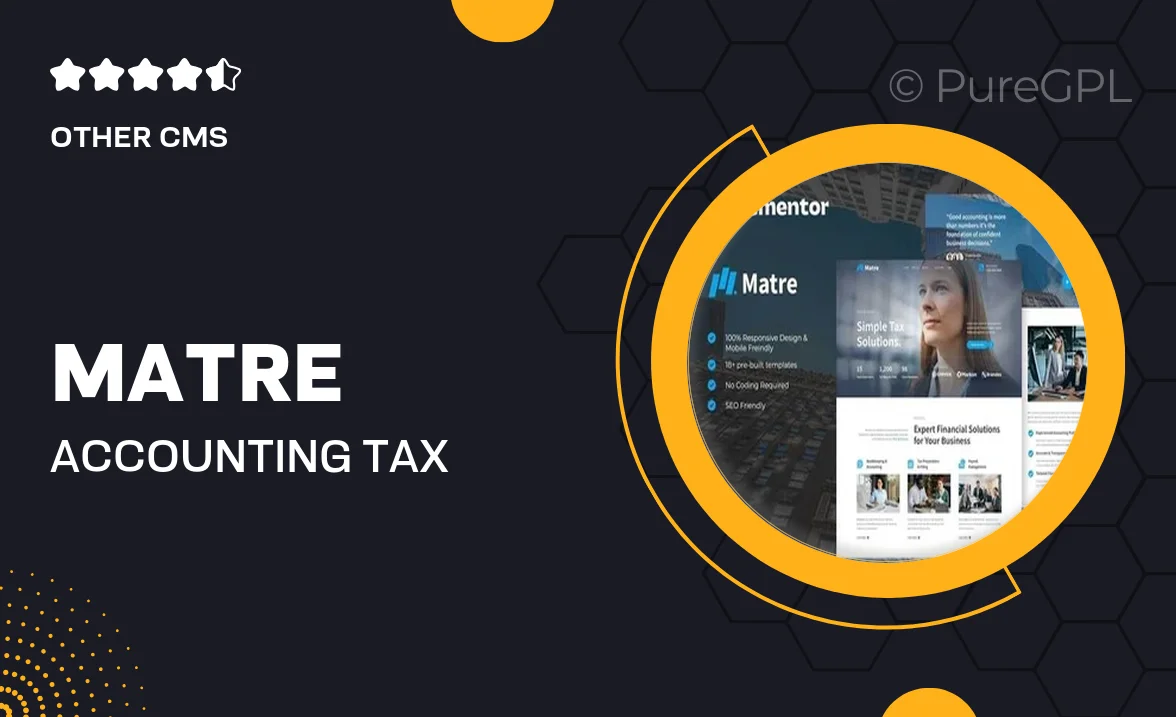 Matre – Accounting & Tax Services Elementor Template Kit