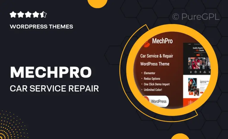 mechpro car service repair wordpress theme