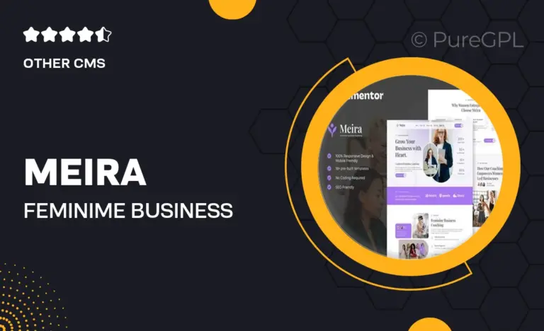 meira feminime business coaching elementor template kits