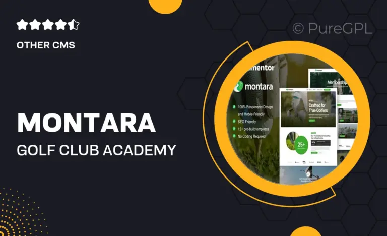 montara golf club academy elementor pro template kit