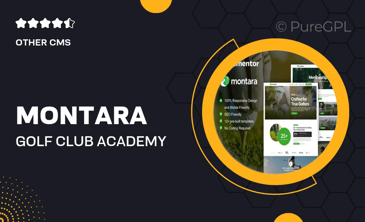 Montara – Golf Club & Academy Elementor Pro Template Kit