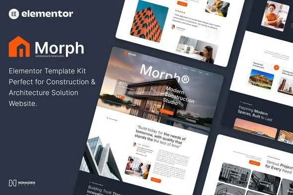 morph construction architecture elementor template kit 1