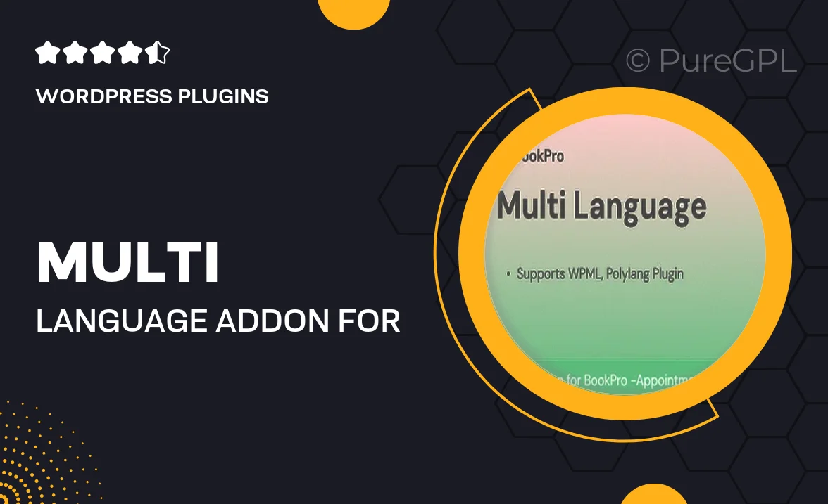 Multi Language Add-on for BookPro Plugin