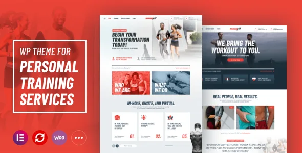nanofit wp theme for personal training services 1