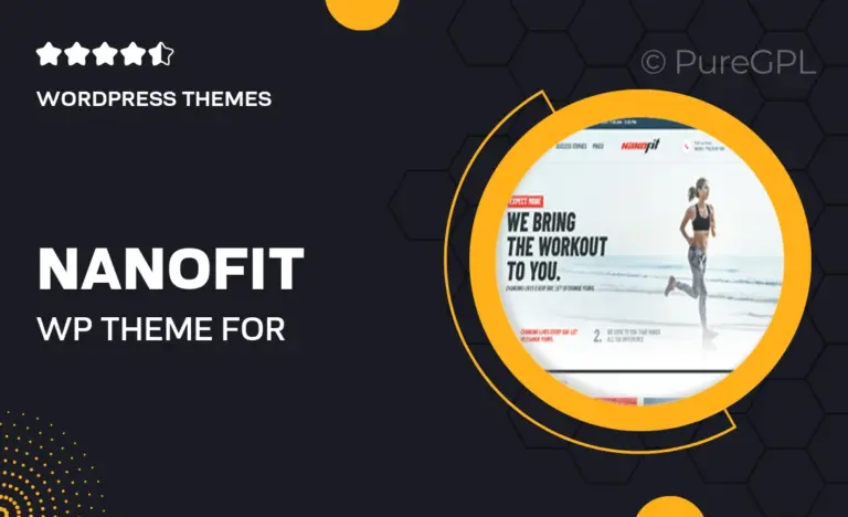 nanofit wp theme for personal training services