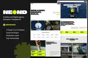 Neond – Creative & Digital Agency Elementor Template Kit