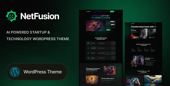 NetFusion – AI Powered Startup & Technology WordPress Theme