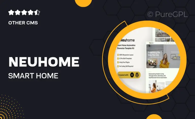 neuhome smart home automation elementor template kit
