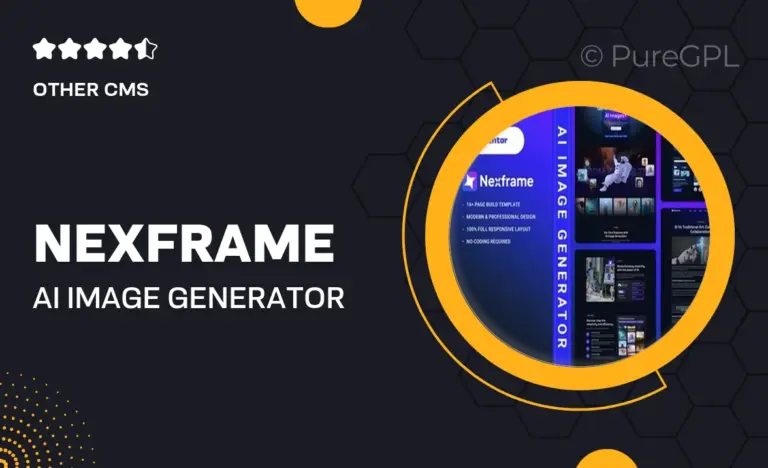 nexframe ai image generator elementor template kit