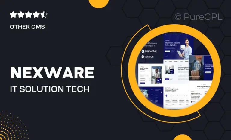nexware it solution tech agency elementor template kit
