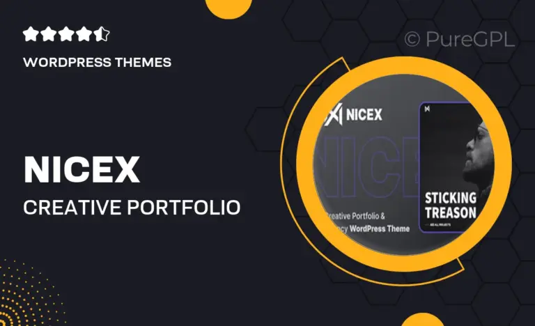 nicex creative portfolio theme