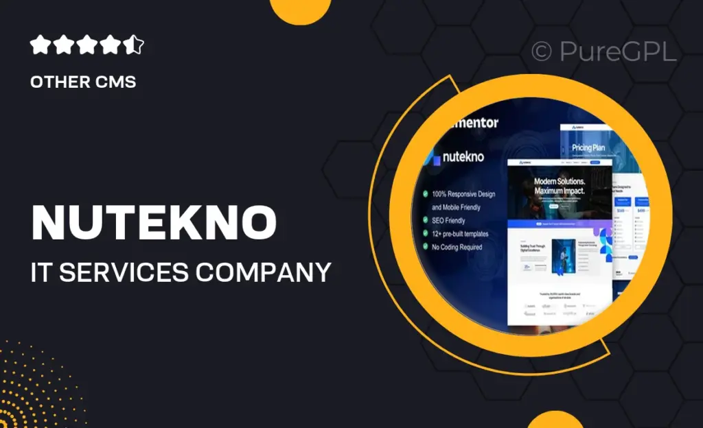 Nutekno – IT Services Company Elementor Pro Template Kit 9 Nutekno – IT Services Company Elementor Pro Template Kit