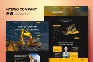 Nyewo – Construction Equipment Rentals Elementor Template Kit