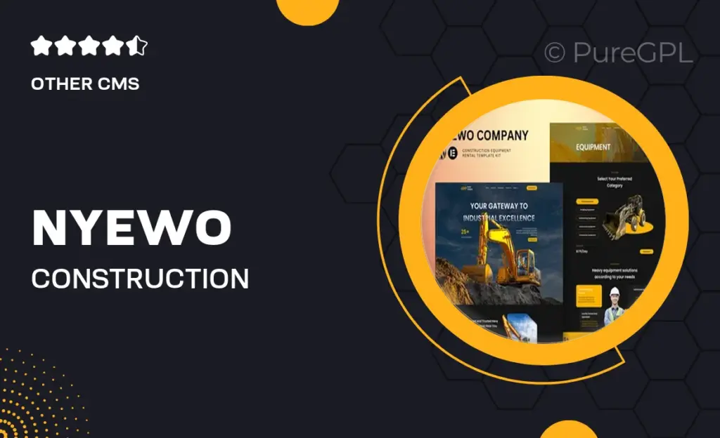Downloads 9 Nyewo – Construction Equipment Rentals Elementor Template Kit