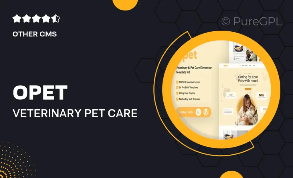 Downloads 10 Opet – Veterinary & Pet Care Elementor Template Kit
