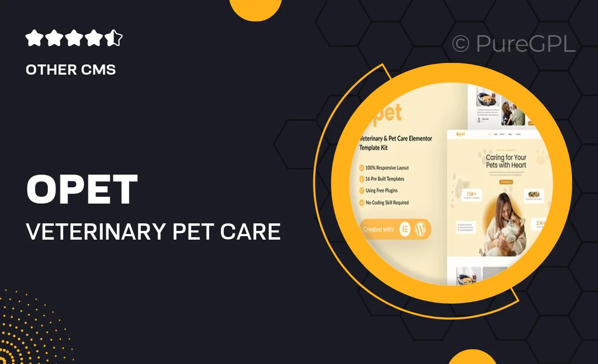 Opet – Veterinary & Pet Care Elementor Template Kit