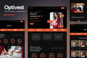 Optivest – Financial Advisor Elementor Template Kit