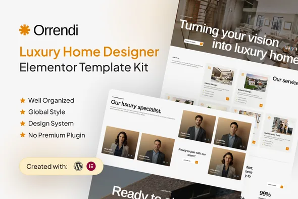 orrendi luxury home designer elementor template kit 1
