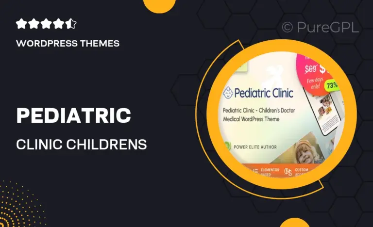 pediatric clinic children s family doctor medical wordpress theme