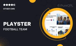 Playster – Football Team & Sports Academy Elementor Template Kit