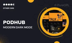 Podhub – Modern Dark Mode Podcast & Radio Streaming Elementor Template Kit