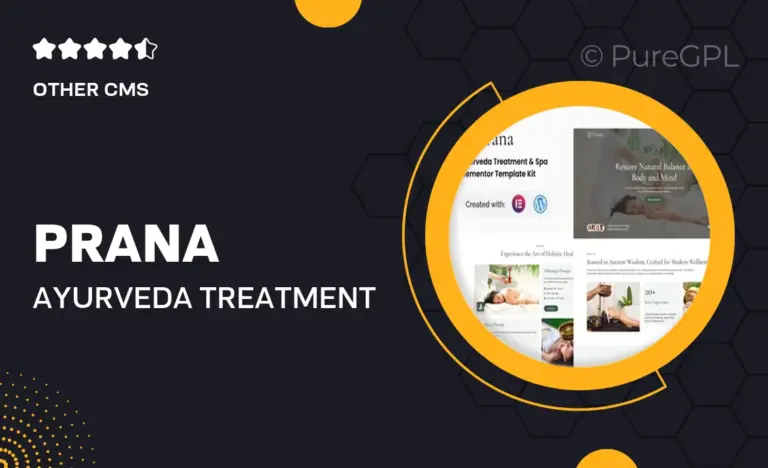 prana ayurveda treatment spa elementor template kit