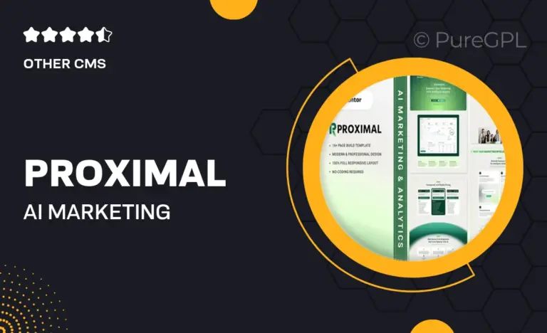 proximal ai marketing analytics elementor template kit