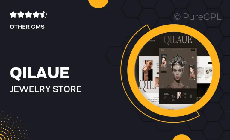 qilaue jewelry store elementor template kit