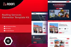 Roofi – Roofing Services Elementor Template Kit