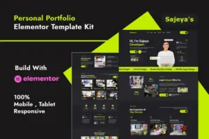 Sajeya – Personal Portfolio Elementor Template Kit