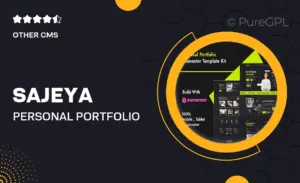 Sajeya – Personal Portfolio Elementor Template Kit