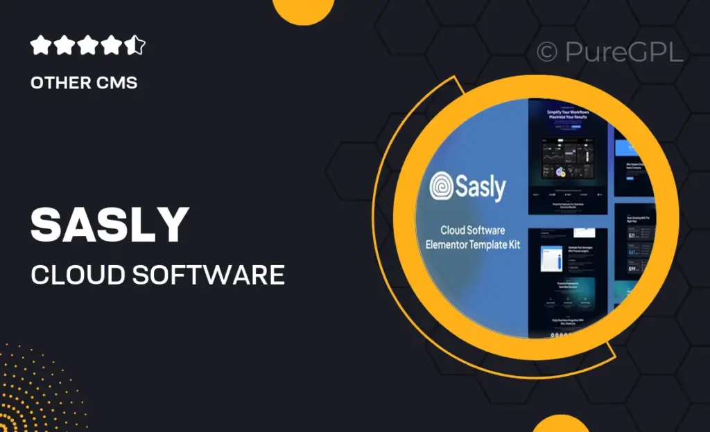 Downloads 12 Sasly – Cloud Software Agency Elementor Template Kit