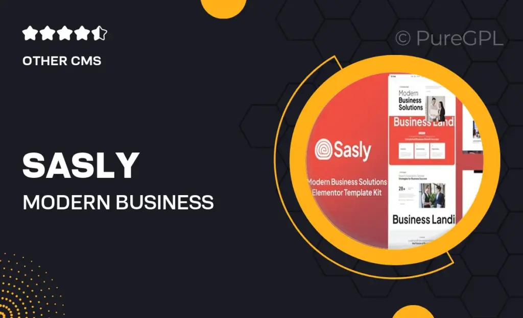 Sasly – Modern Business Solutions Elementor Template Kit