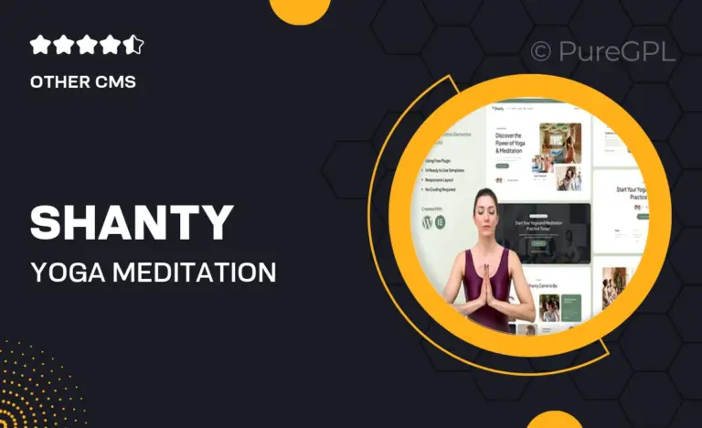 shanty yoga meditation elementor template kit