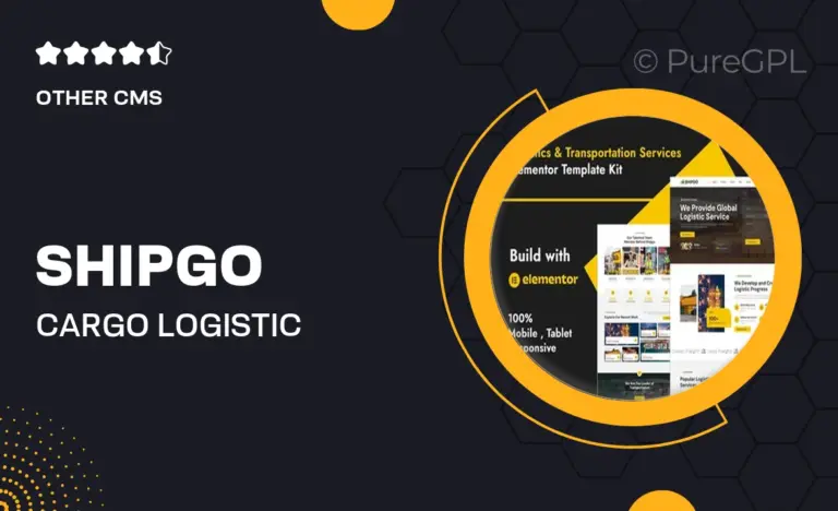 shipgo cargo logistic elementor template kit