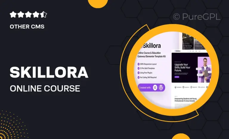 skillora online course edication gateway elementor template kit