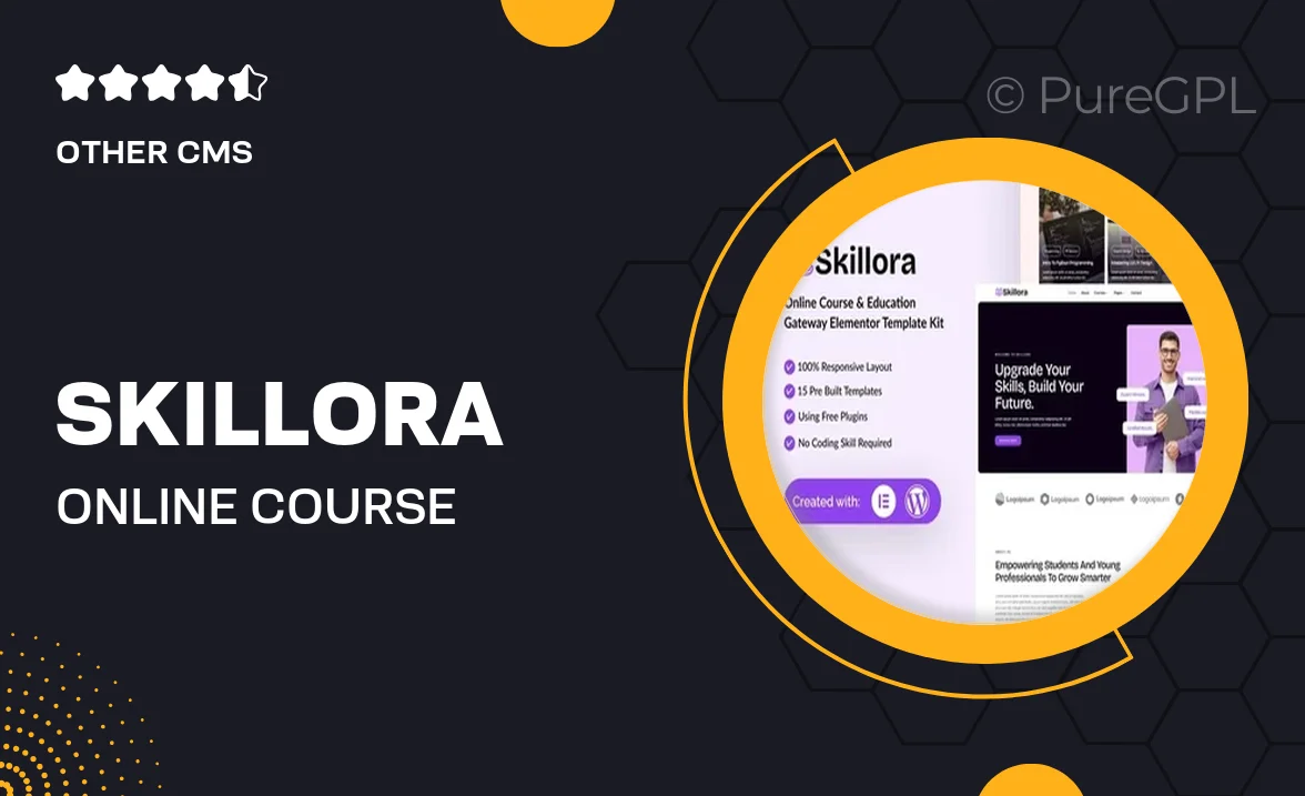 Skillora – Online Course & Edication Gateway Elementor Template Kit