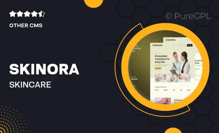 skinora skincare dermatology clinic website elementor template kits