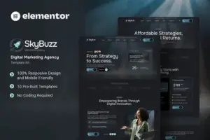 Skybuzz – Digital Marketing Agency Elementor Template Kit