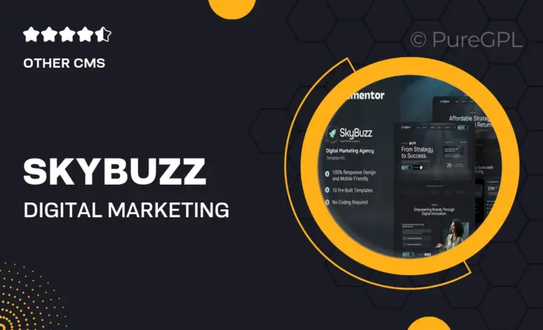 skybuzz digital marketing agency elementor template kit