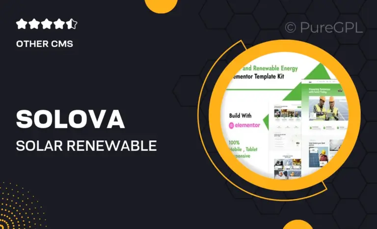 solova solar renewable energy elementor template kit