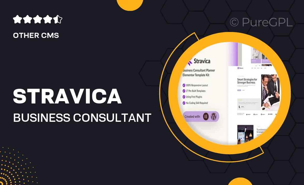 Stravica – Business Consultant Elementor Template Kit
