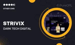Strivix – Dark Tech & Digital Service Website Elementor Template Kits
