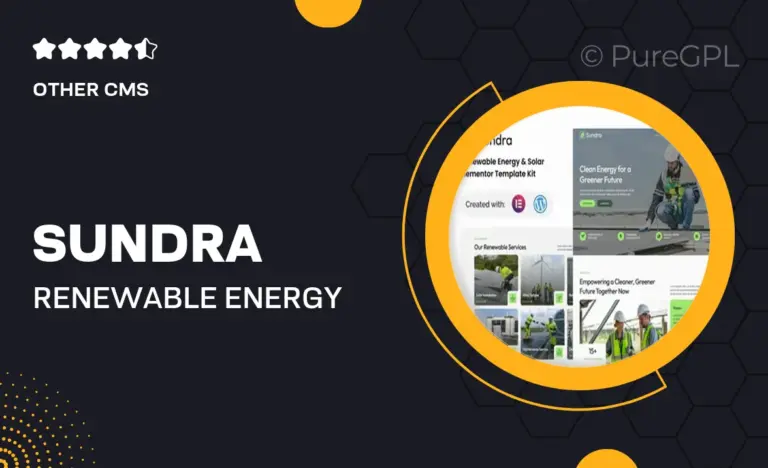 sundra renewable energy solar elementor template kit