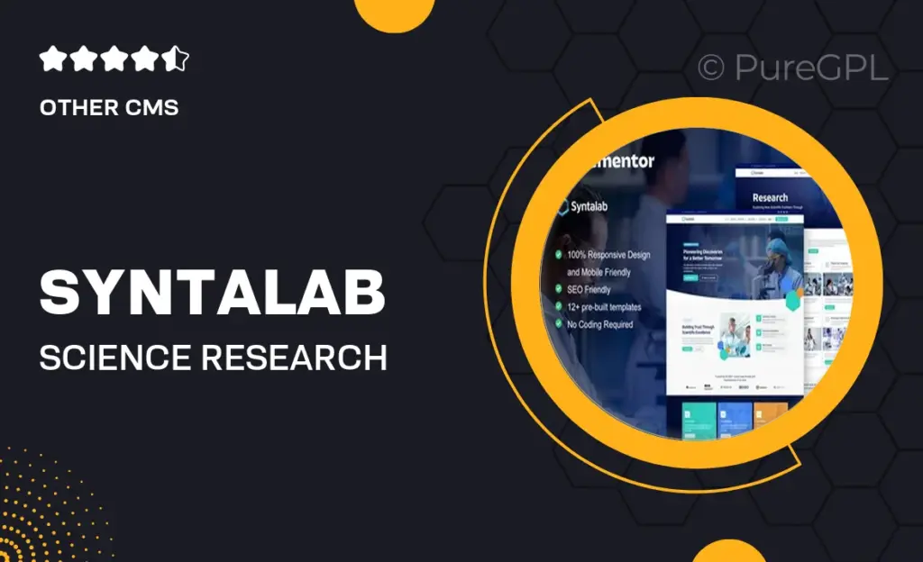 SyntaLab – Science Research & Laboratory Elementor Template Kit 23 SyntaLab – Science Research & Laboratory Elementor Template Kit