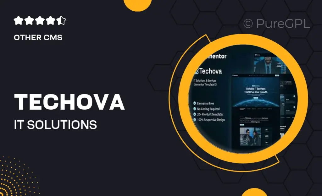 Techova – IT Solutions & Services Elementor Template Kit feature image