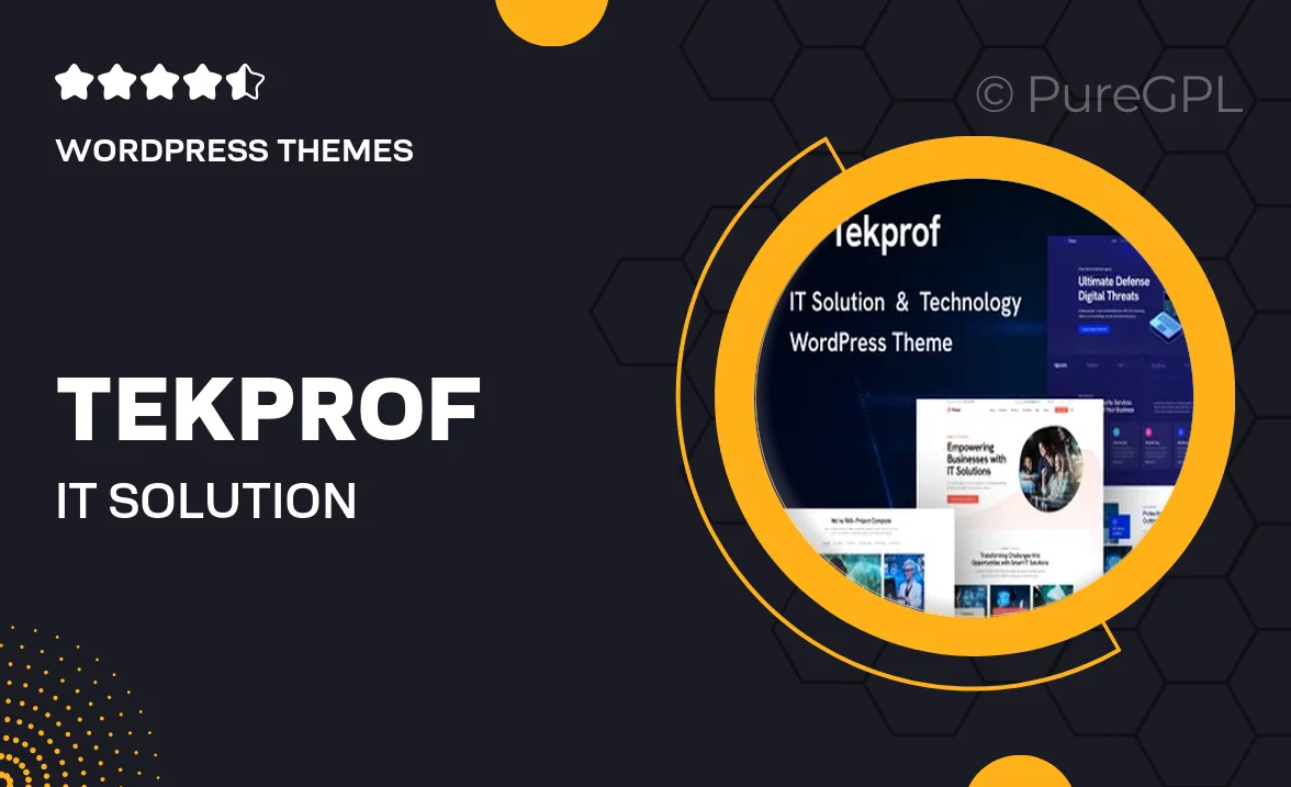 Tekprof – IT Solution & Technology Elementor WordPress Theme