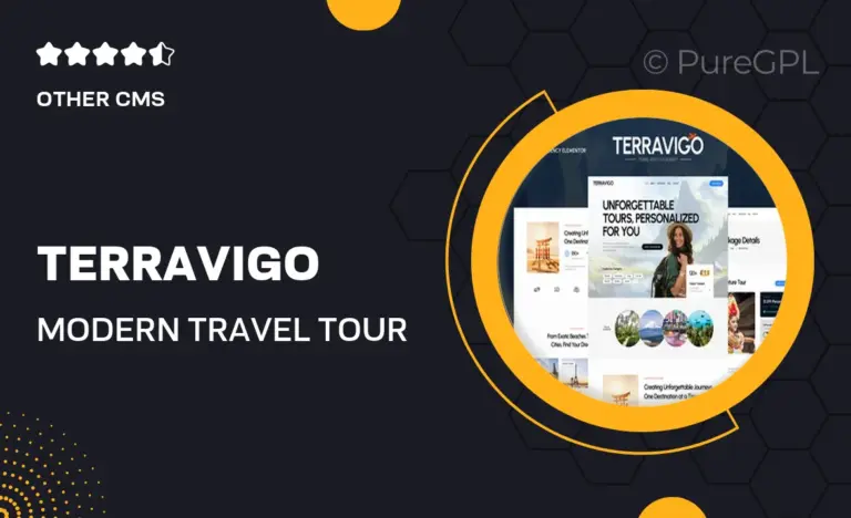 terravigo modern travel tour agency elementor template kit