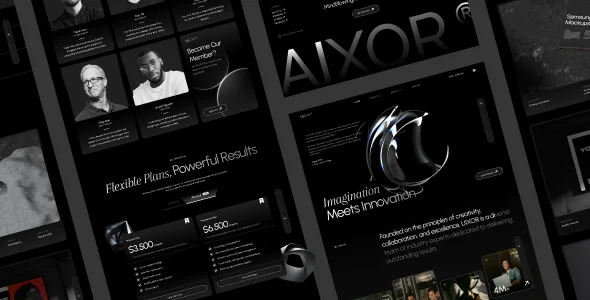 themeforest aixor agency wordpress theme 1